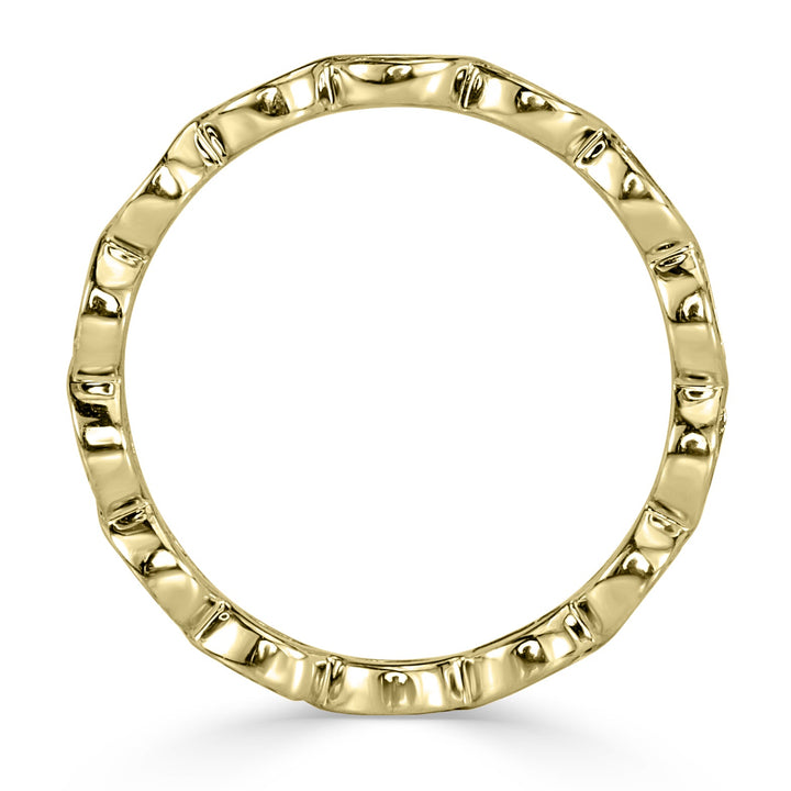 1.05ct Marquise Cut Lab Diamond Bezel Set Eternity Band in 18k Yellow Gold