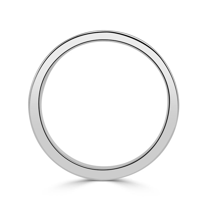 Handmade 6mm Flat Wedding Band in 18K White Gold