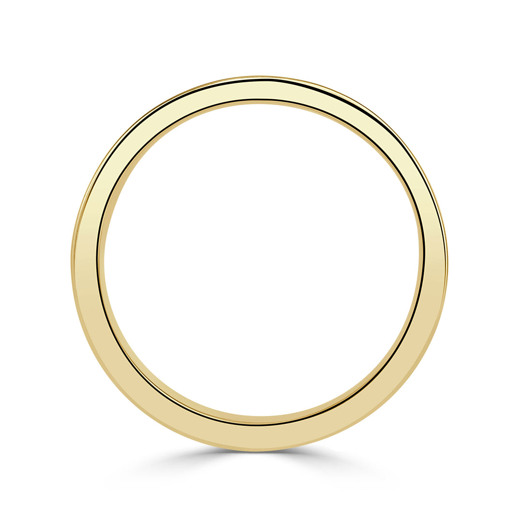 Handmade 6mm Flat Wedding Band in 18K Yellow Gold