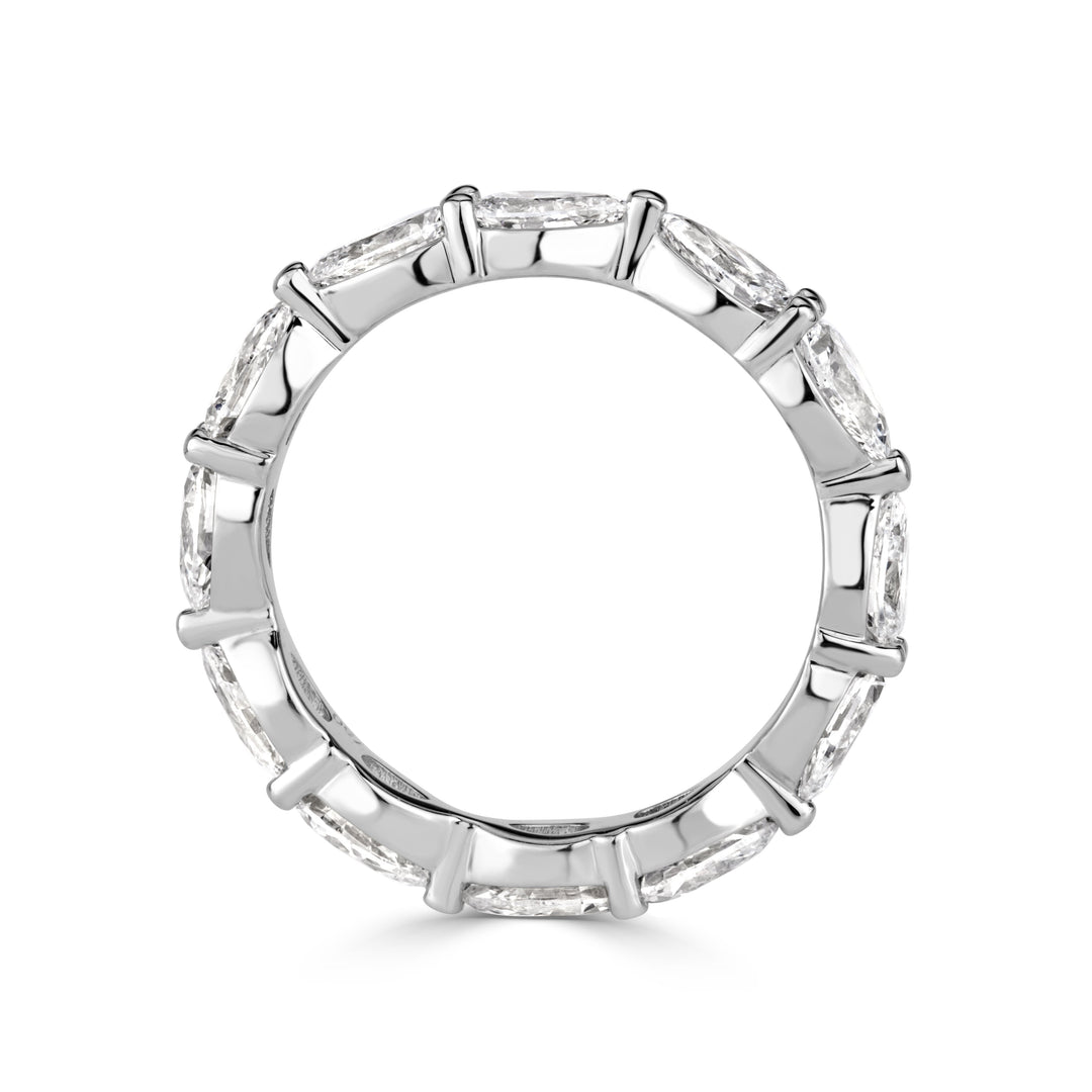 2.37ct Pear Shaped Lab Diamond Eternity Band in Platinum