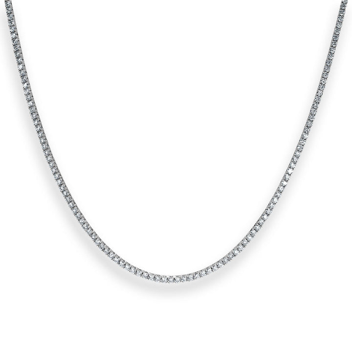 4.60ct Round Brilliant Cut Lab Diamond Tennis Necklace in 14k White Gold