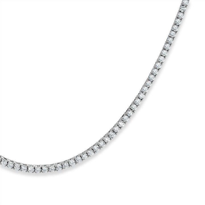 4.60ct Round Brilliant Cut Lab Diamond Tennis Necklace in 14k White Gold