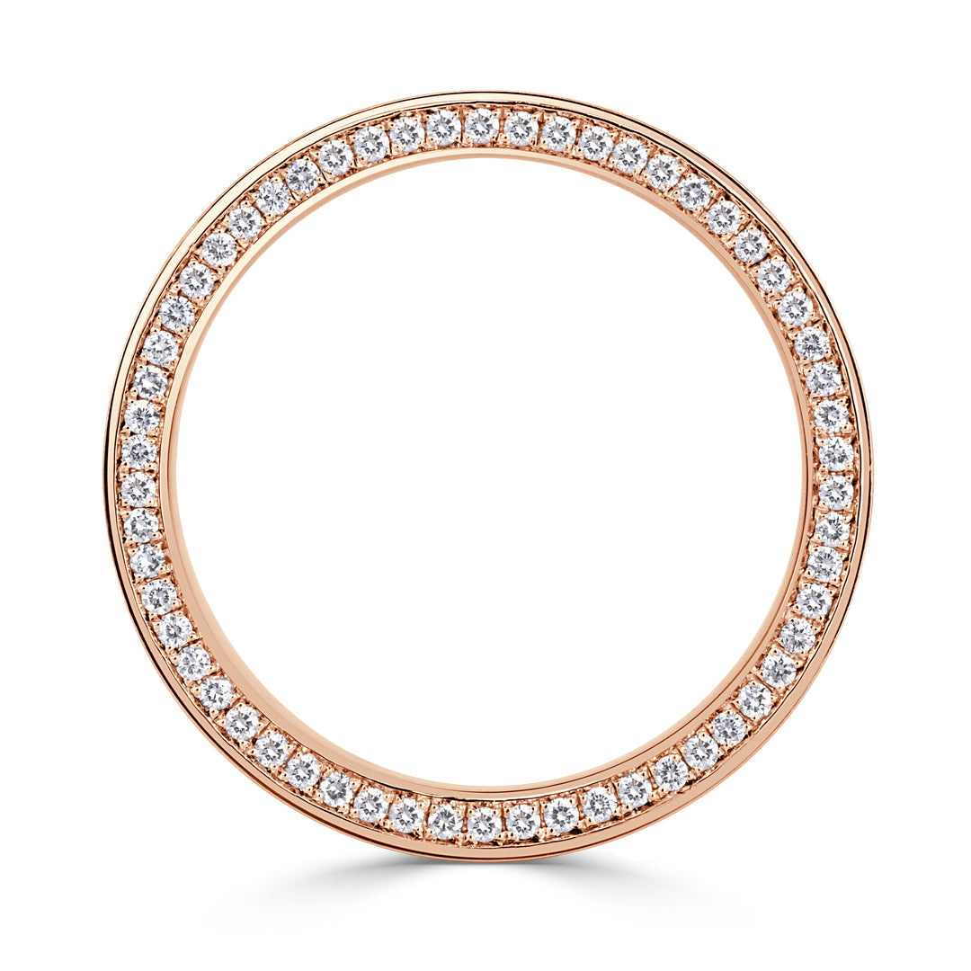 0.70ct Round Brilliant Cut Lab Diamond Men's Wedding Band in 18k Rose Gold at 6mm