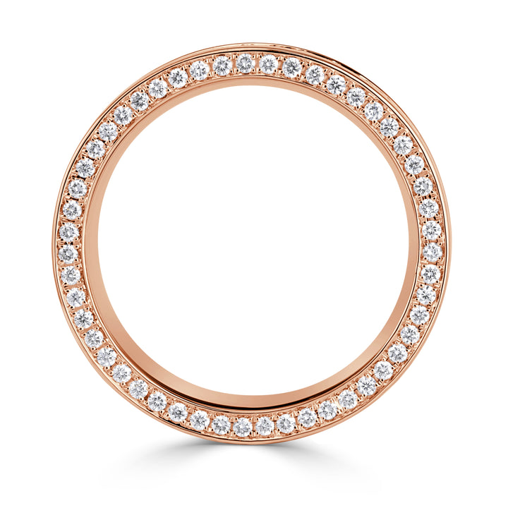 1.90ct Round Brilliant Cut Lab Diamond Mens Wedding Band in 18K Rose Gold