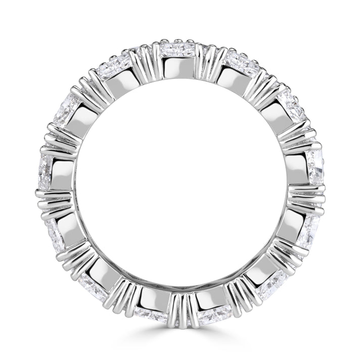 3.81ct Trillion Cut Lab Diamond Eternity Band in 18k White Gold