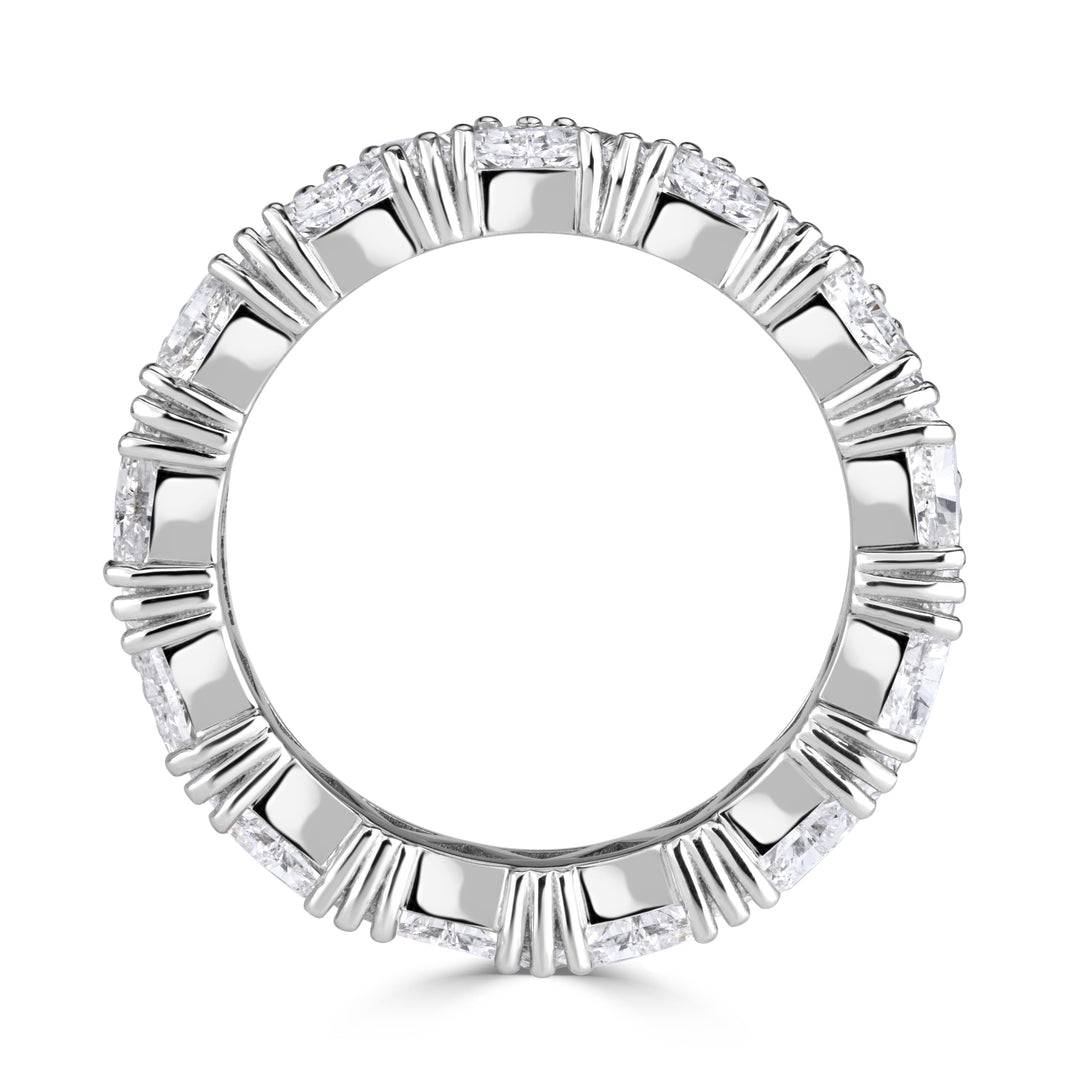 3.81ct Trillion Cut Lab Diamond Eternity Band in 18k White Gold