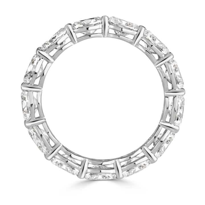 3.97ct Oval Cut Lab Diamond Eternity Band in 18K White Gold