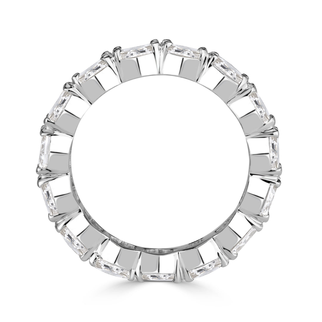 5.15 Hexagon Cut Lab Diamond Eternity Band in 18K White Gold