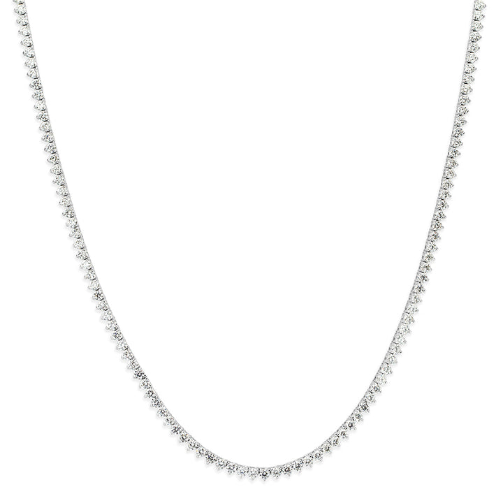 5.06ct Round Brilliant Cut Lab Diamond Tennis Necklace in 14K White Gold