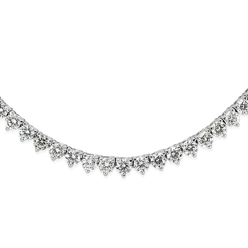 5.06ct Round Brilliant Cut Lab Diamond Tennis Necklace in 14K White Gold