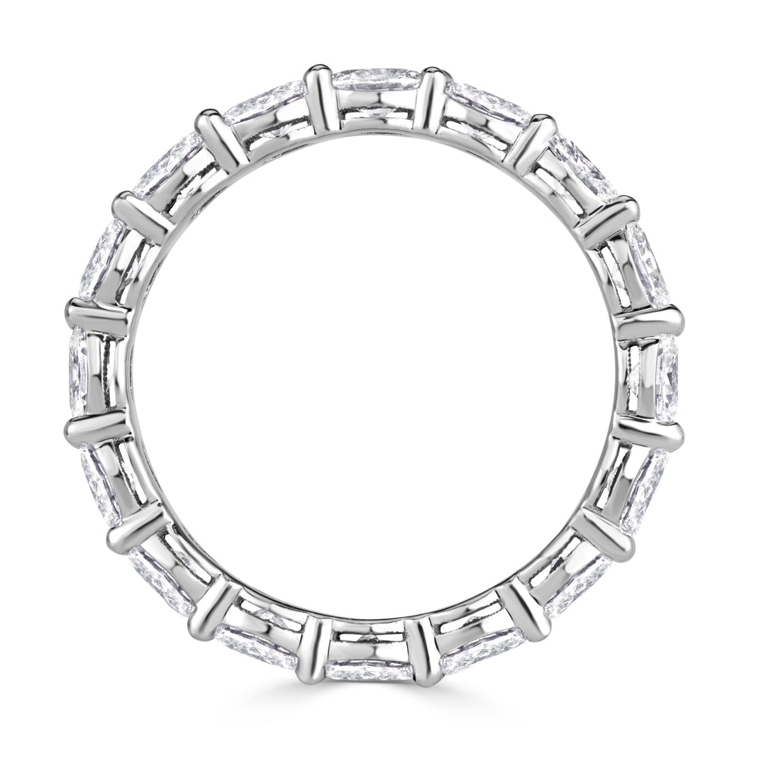 2.00ct Oval Cut Lab Diamond Eternity Band in 18k White Gold