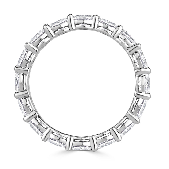 2.00ct Oval Cut Lab Diamond Eternity Band in 18k White Gold