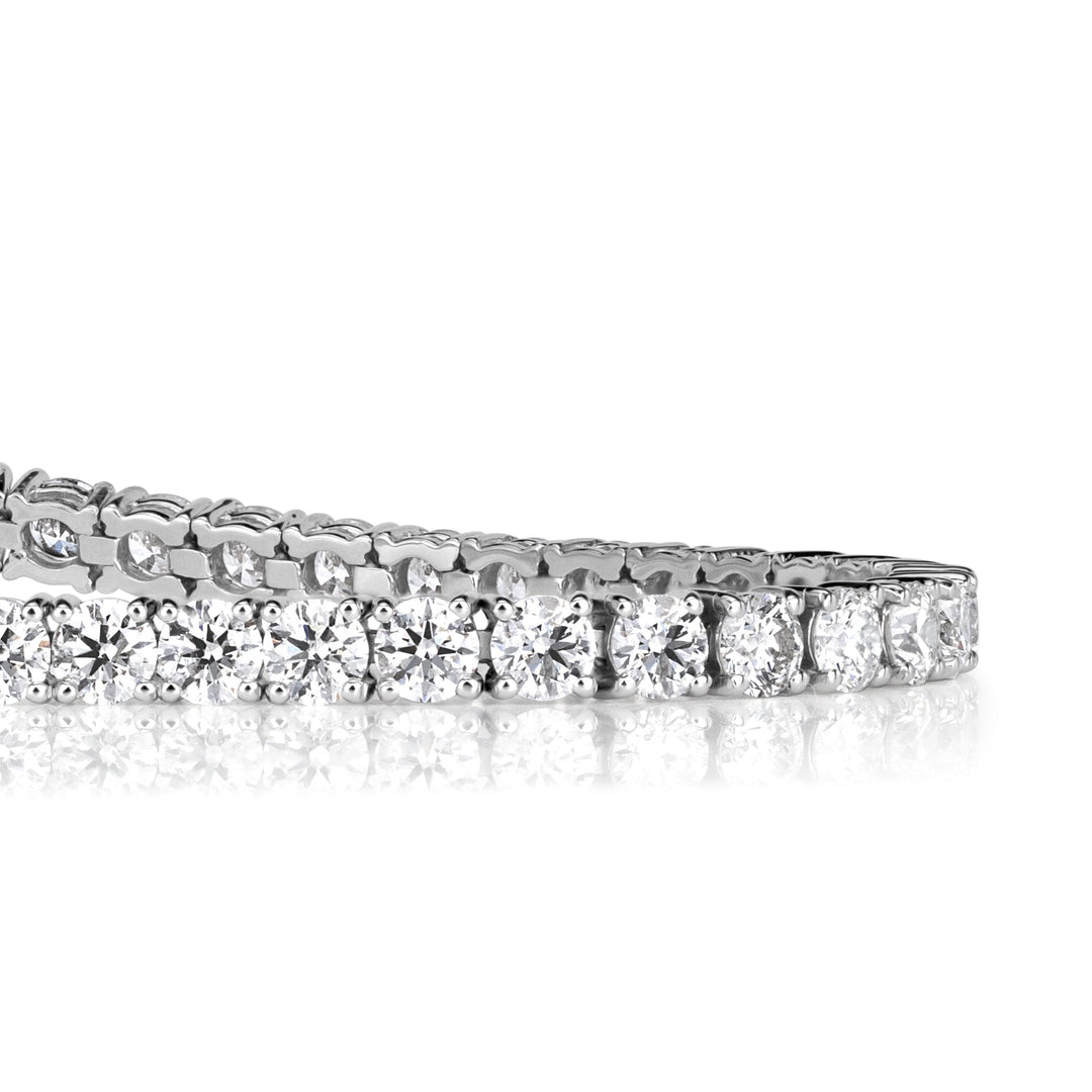 6.94ct Round Brilliant Cut Lab Diamond Tennis Bracelet in 14K White Gold