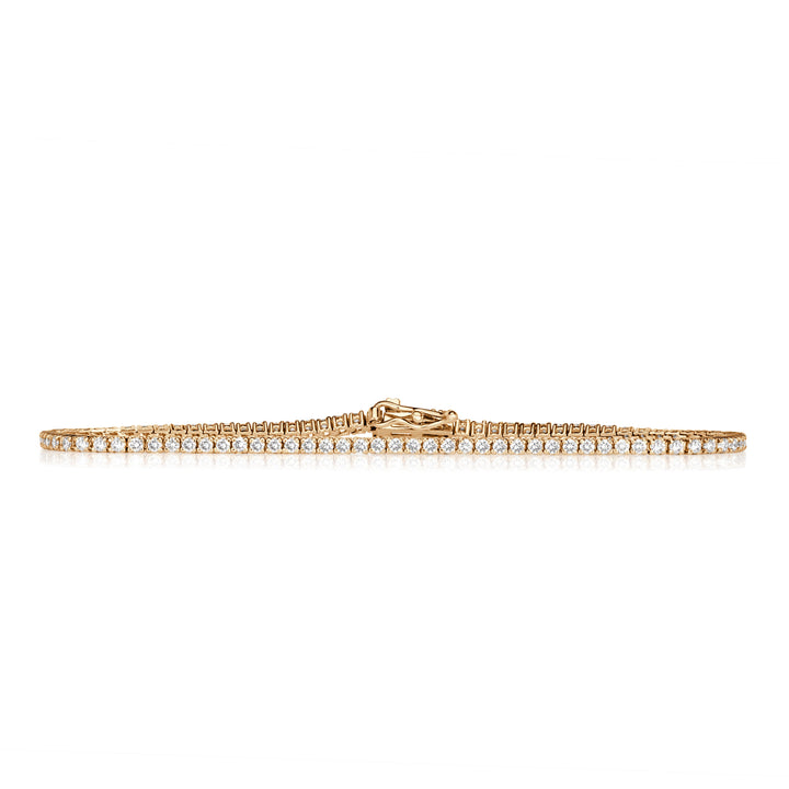 1.63 Round Brilliant Cut Lab Diamond Tennis Bracelet in 14K Yellow Gold