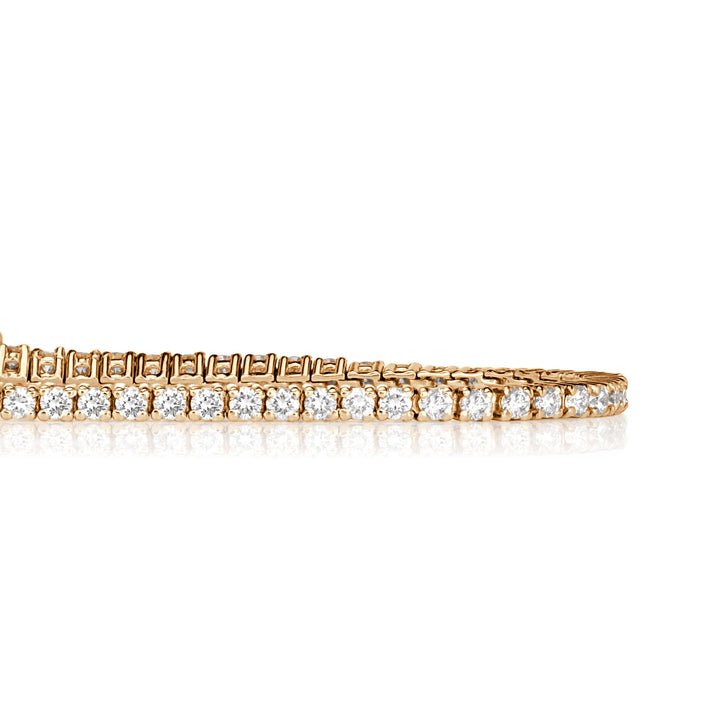 1.63 Round Brilliant Cut Lab Diamond Tennis Bracelet in 14K Yellow Gold