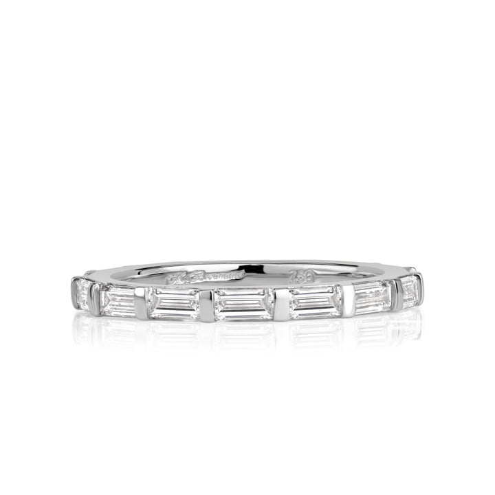 1.04ct Baguette Cut Lab Diamond Band in 18K White Gold