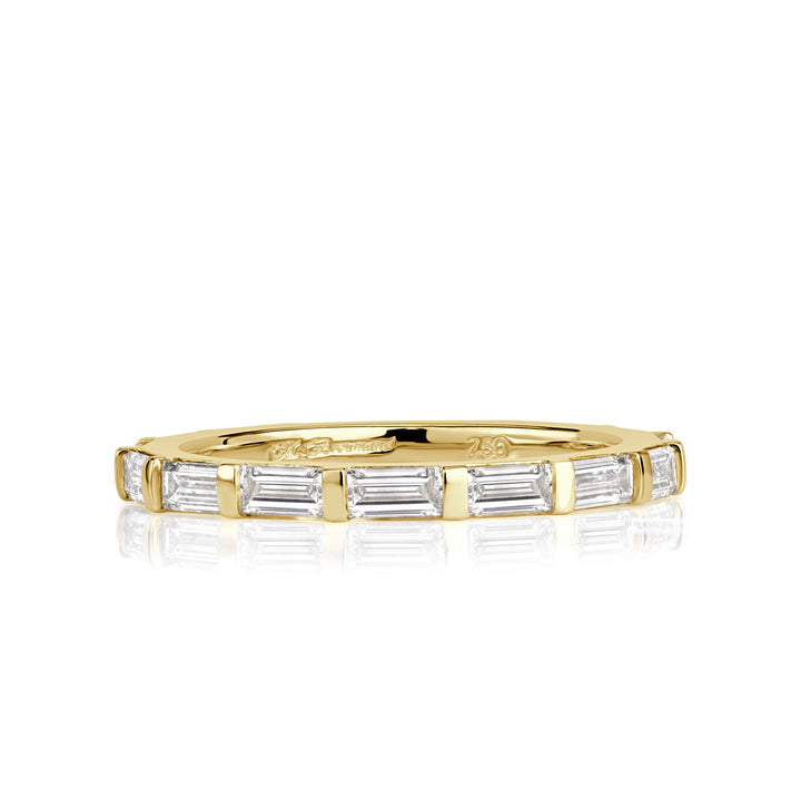 1.04ct Baguette Cut Lab Diamond Band in 18K Yellow Gold