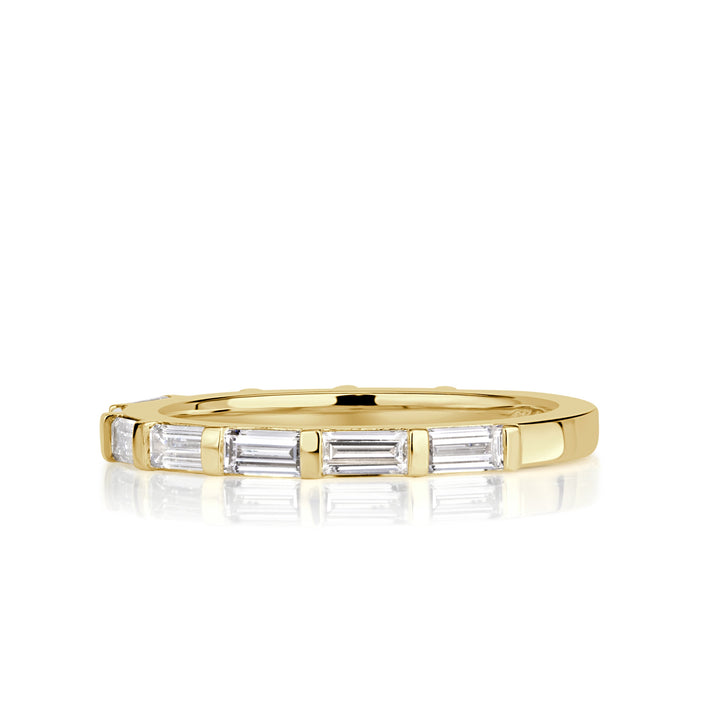 1.04ct Baguette Cut Lab Diamond Band in 18K Yellow Gold