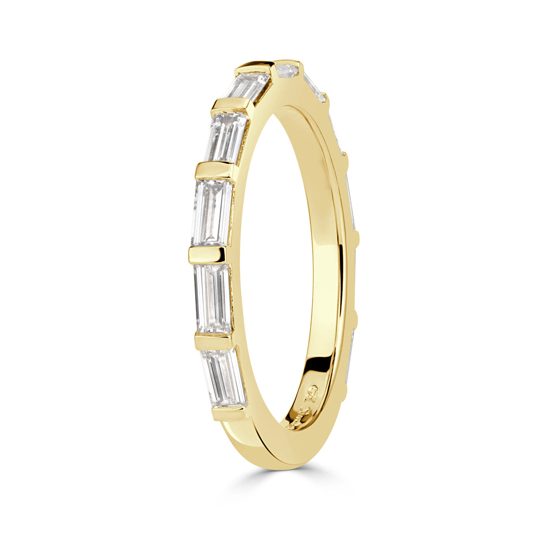 1.04ct Baguette Cut Lab Diamond Band in 18K Yellow Gold