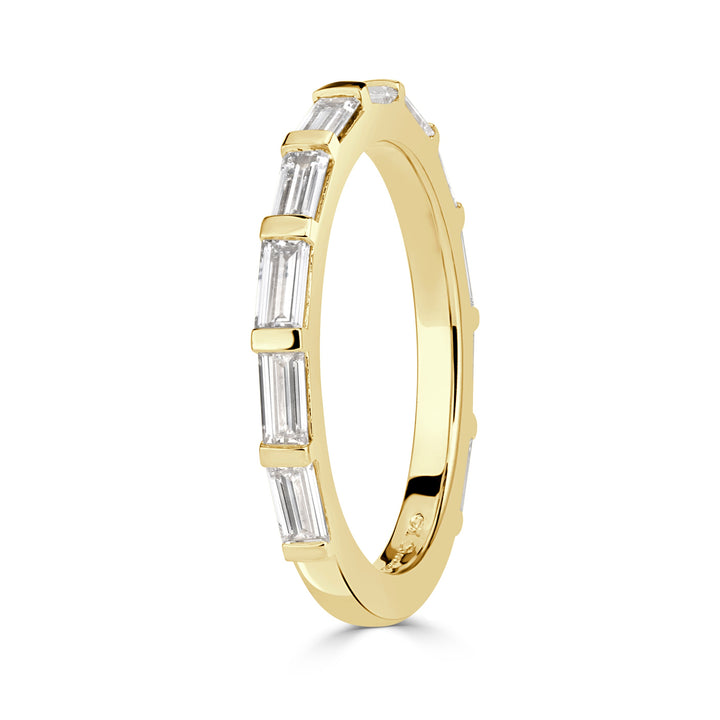 1.04ct Baguette Cut Lab Diamond Band in 18K Yellow Gold