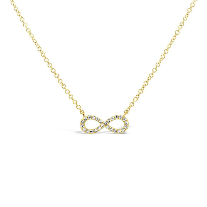 0.08ct Round Brilliant Cut Lab Diamond Infinity Necklace in 14K Yellow Gold