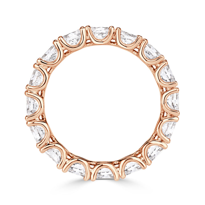 2.00ct Oval Cut Lab Diamond East-West Eternity Band in 18K Rose Gold