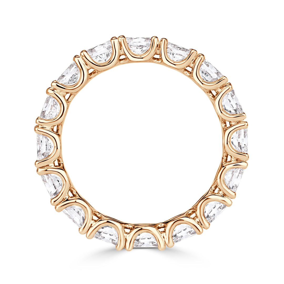 2.00ct Oval Cut Lab Diamond East-West Eternity Band in 18K Champagne Yellow Gold