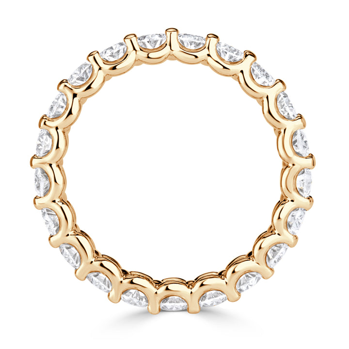 3.00ct Oval Cut Lab Diamond Eternity Band in 18K Champagne Yellow Gold