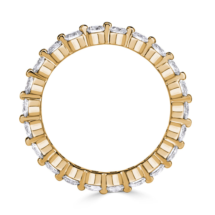 1.40ct Round Brilliant Cut Lab Diamond Eternity Band in 18k Champagne Yellow Gold