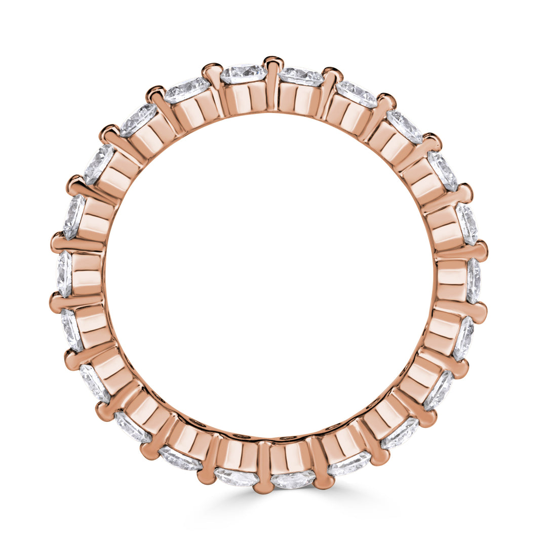 1.40ct Round Brilliant Cut Lab Diamond Eternity Band in 18k Rose Gold